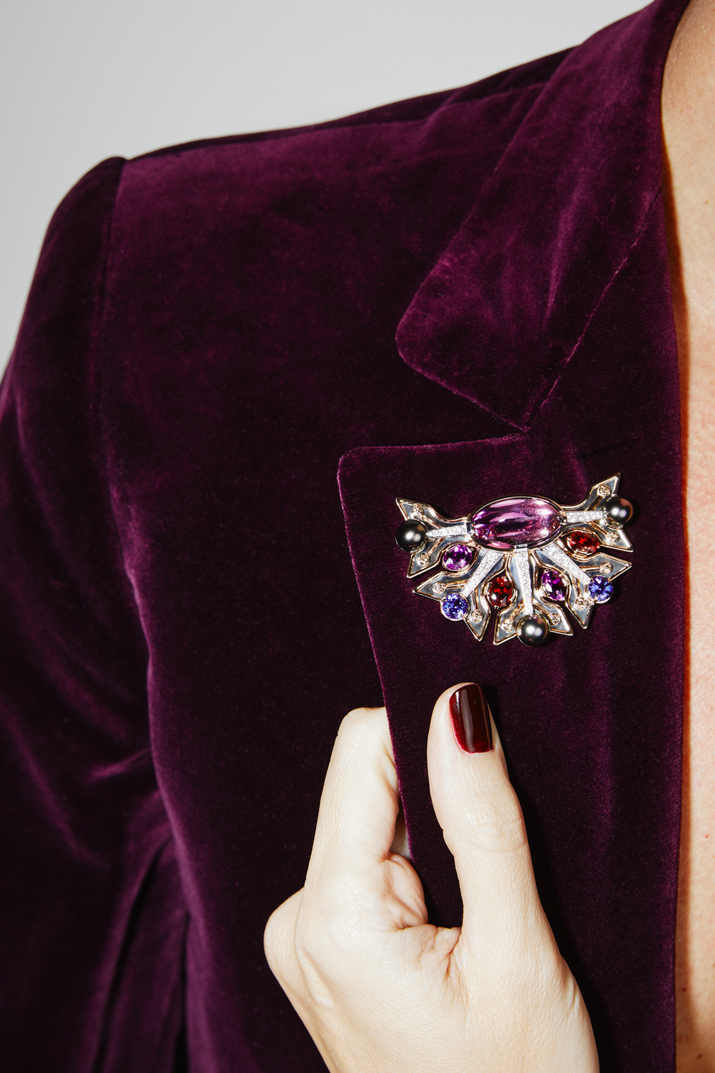 Amethyst Brooch