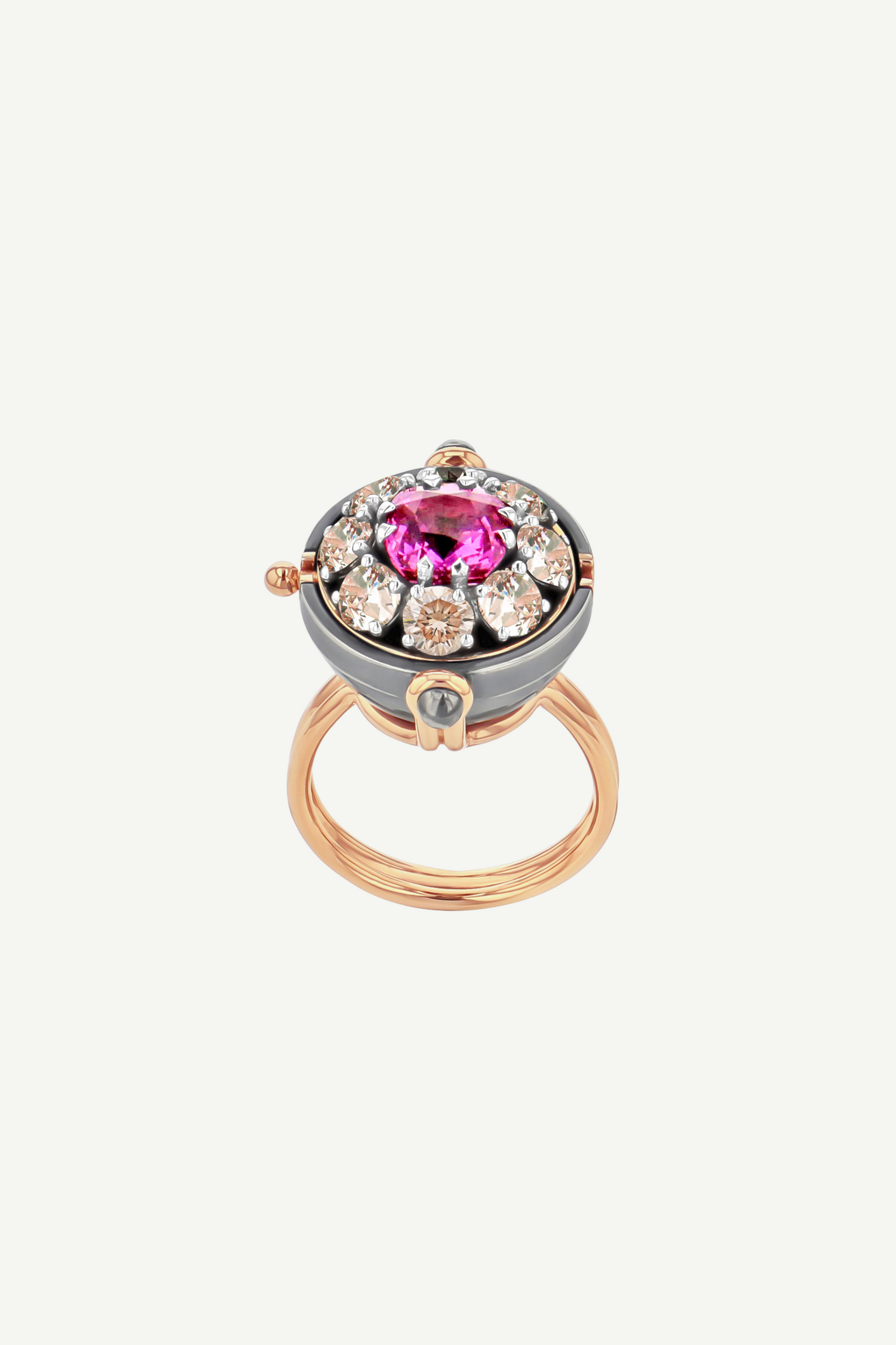 Bague Sphère Saphir Rose