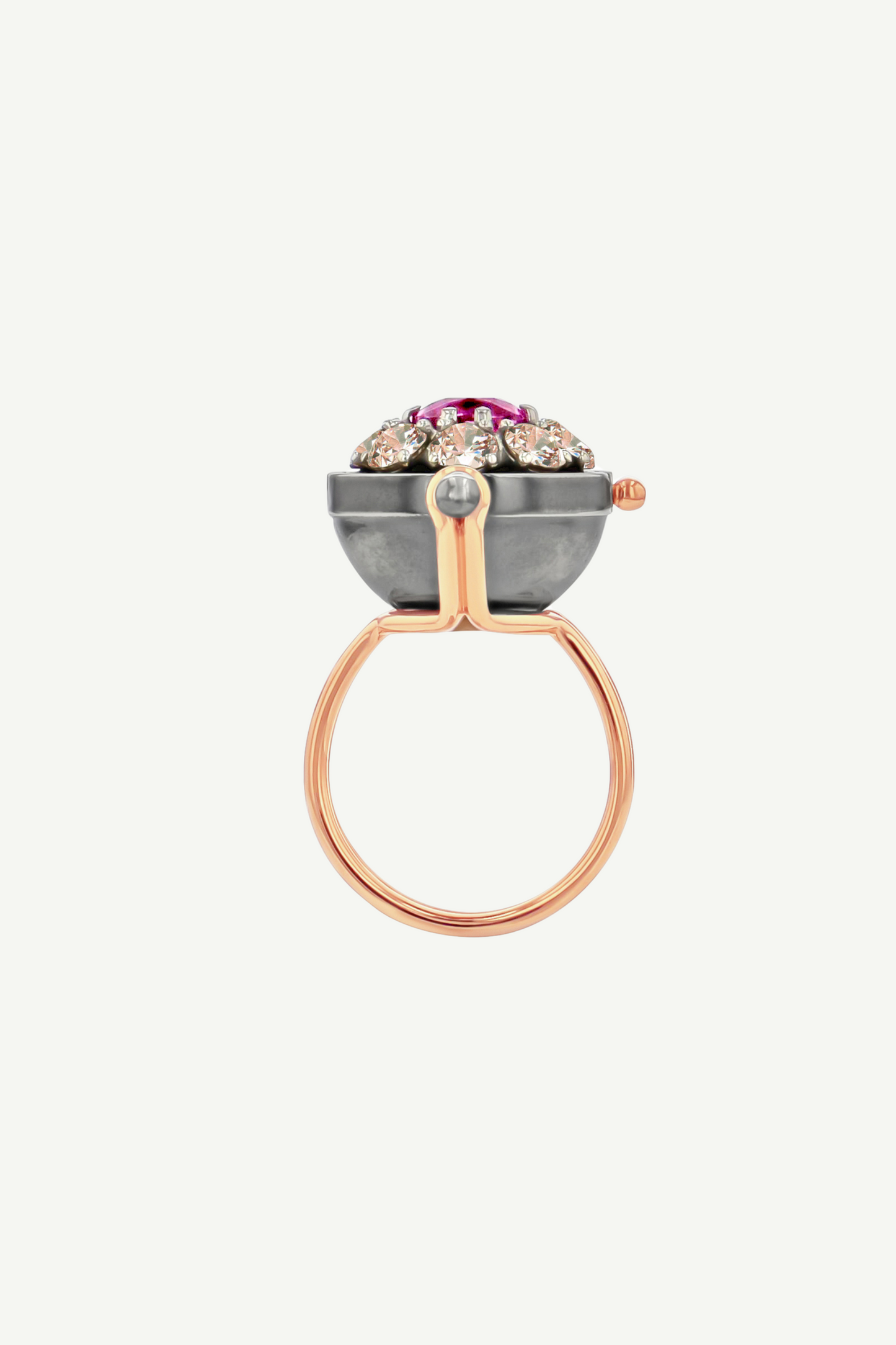 Bague Sphère Saphir Rose