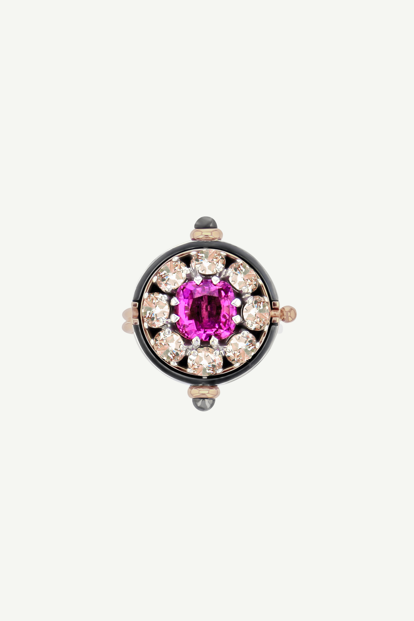 Bague Sphère Saphir Rose