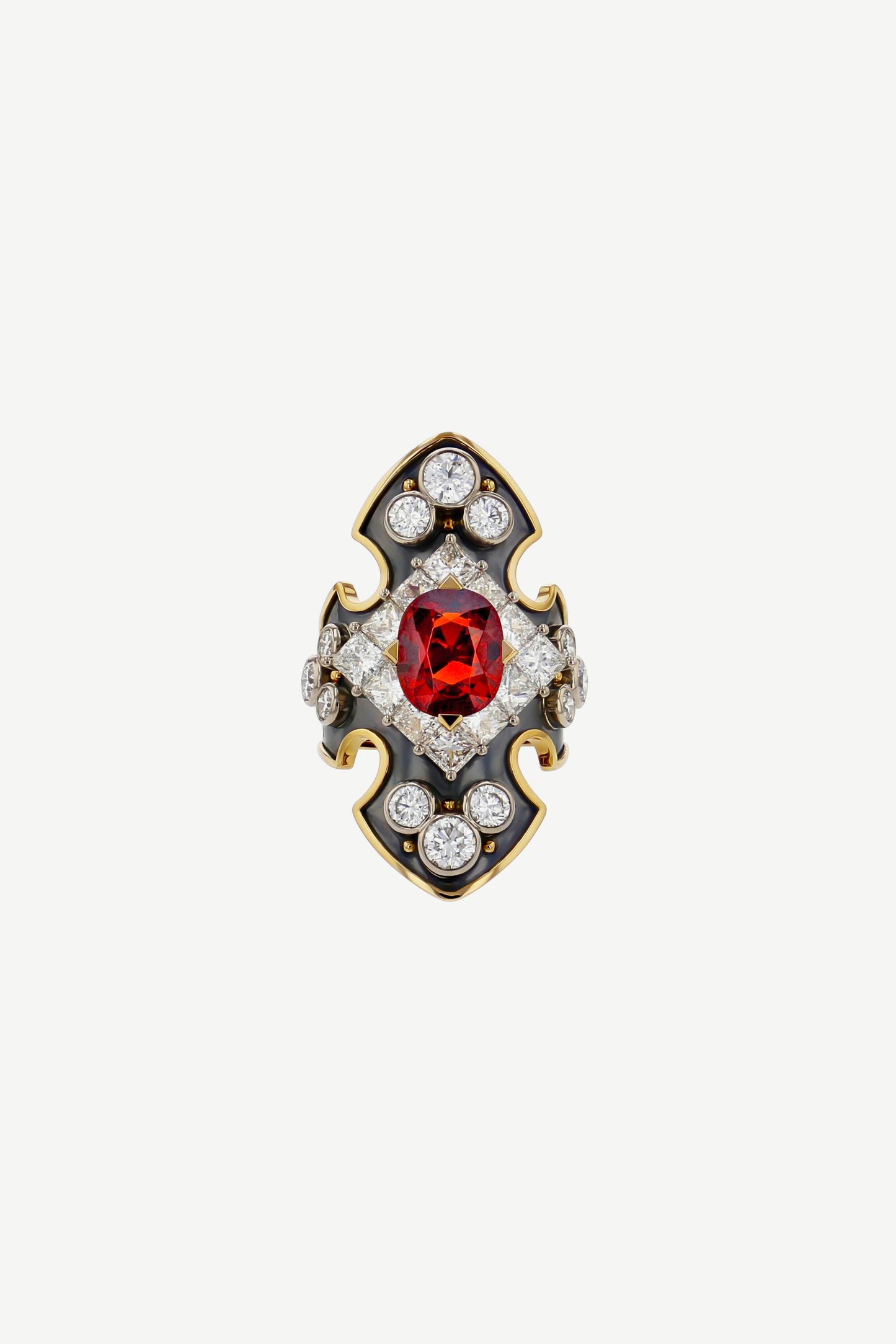 Ruby & Diamond Bouclier Ring