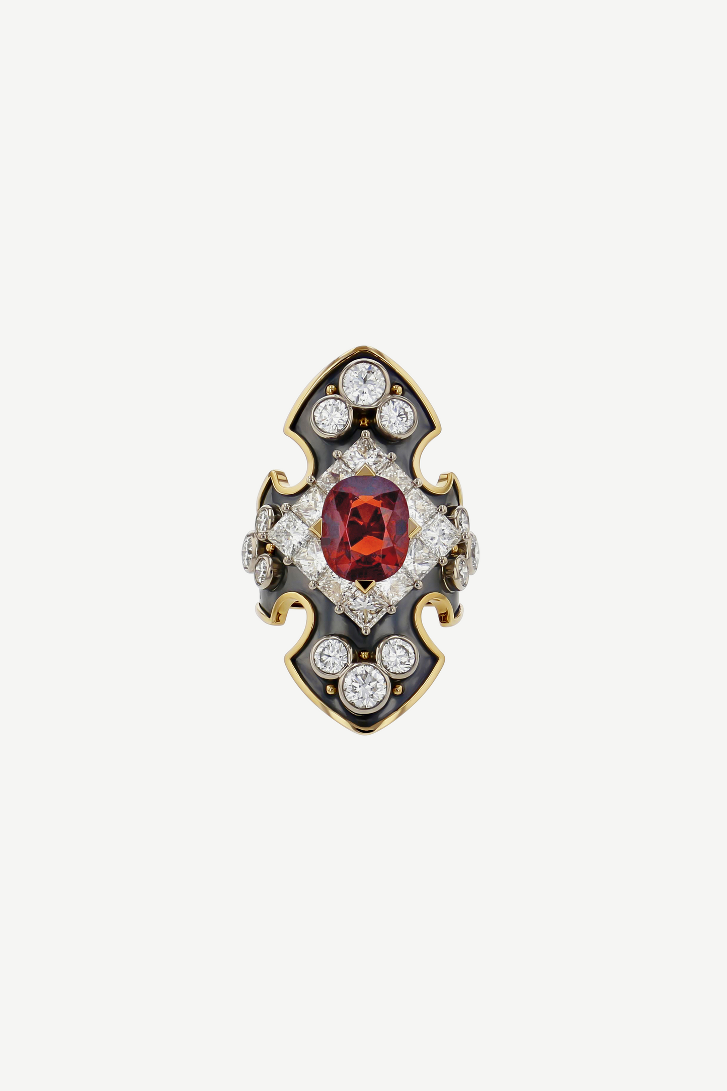 Ruby & Diamond Bouclier Ring