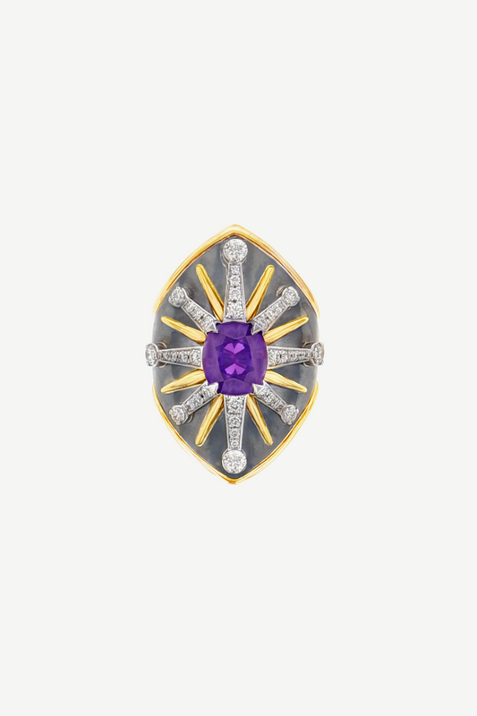 Bague Ecu Saphir Violet