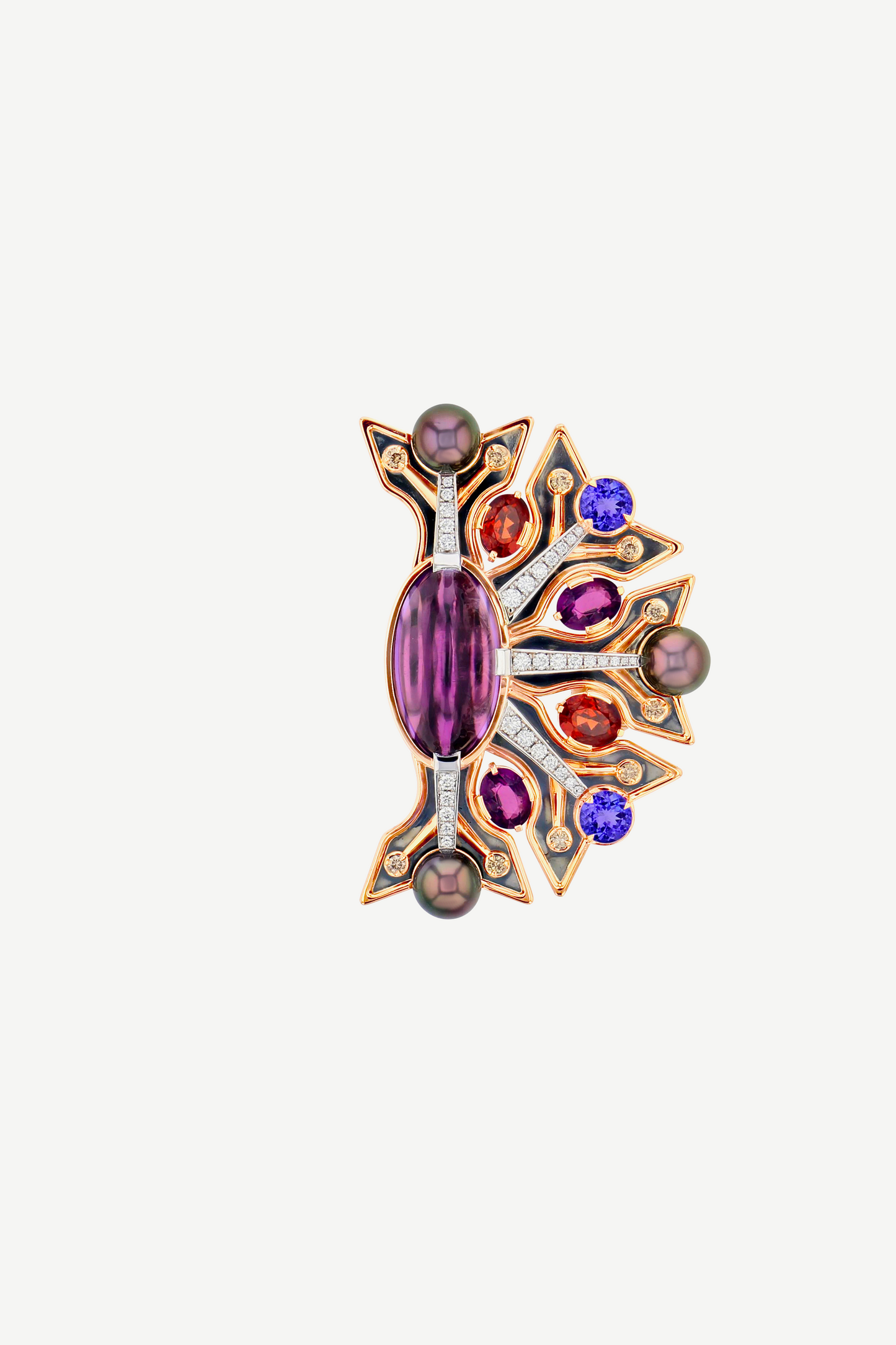 Amethyst Brooch